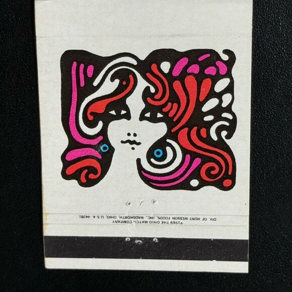 Unstruck 1969 Psychedelic Art Matchbook Lot of 4 Ohio Match Co Pop Art Designs - Picture 3 of 15
